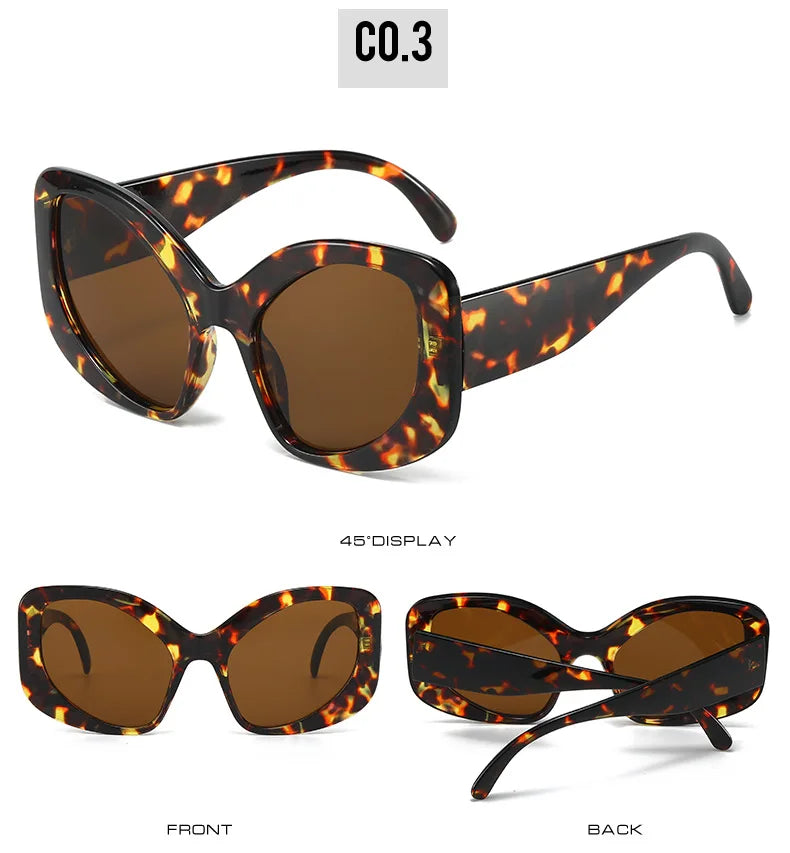 GlamGlint™ Y2K Oversized Cat Eye Sunglasses