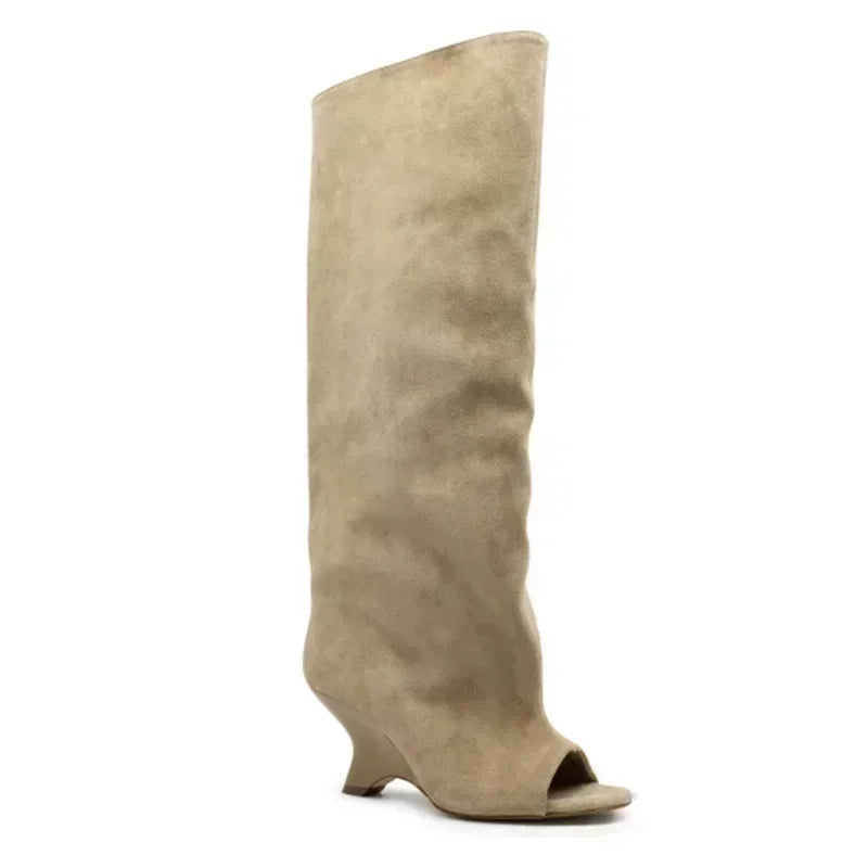 SculptStiletto™ Peep Toe Knee-High Boots