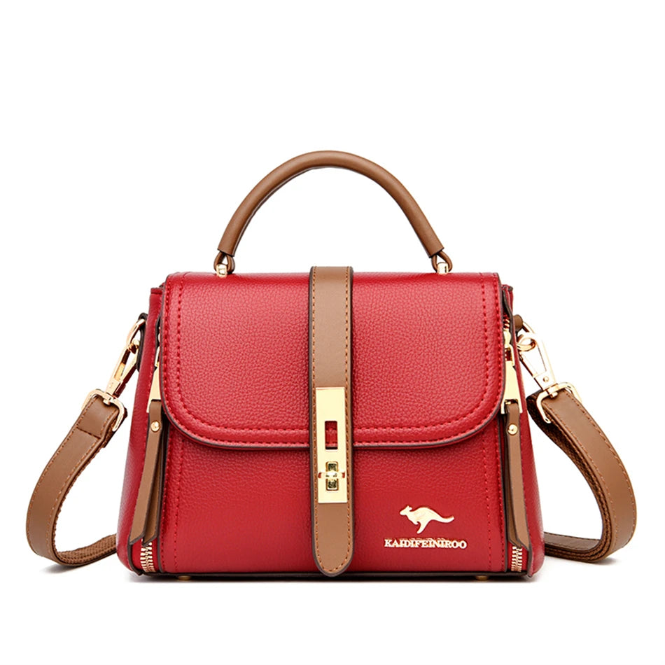 Lumière Patch Flap — Chic Microfiber Leather Shoulder Bag