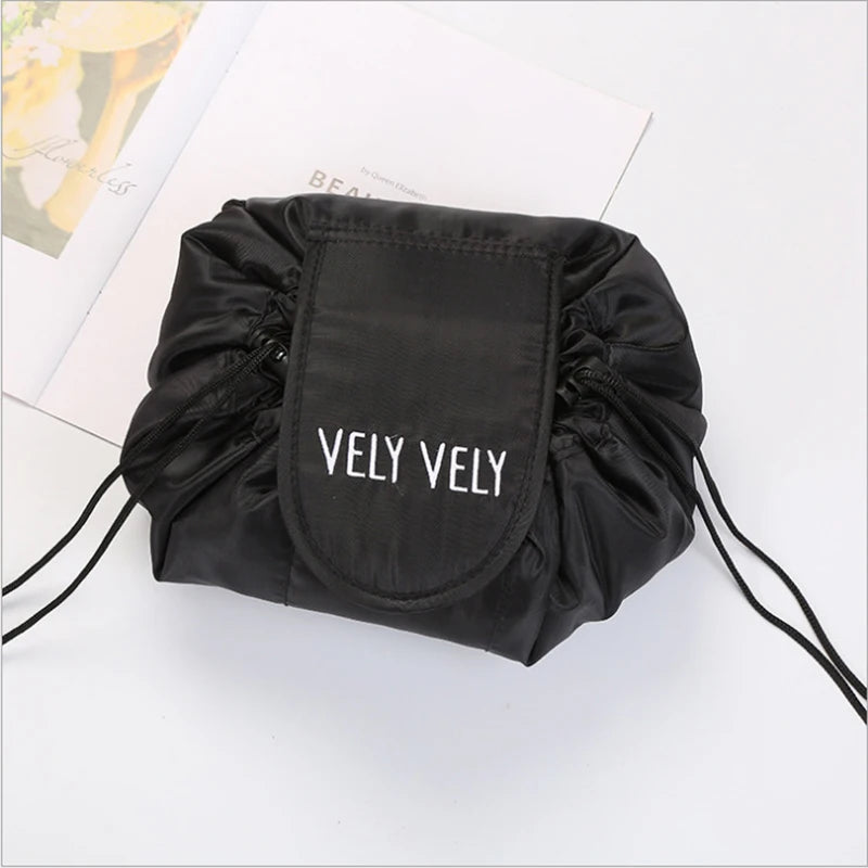 GlamFold Travel Cosmetic Bag – Waterproof Drawstring Pouch