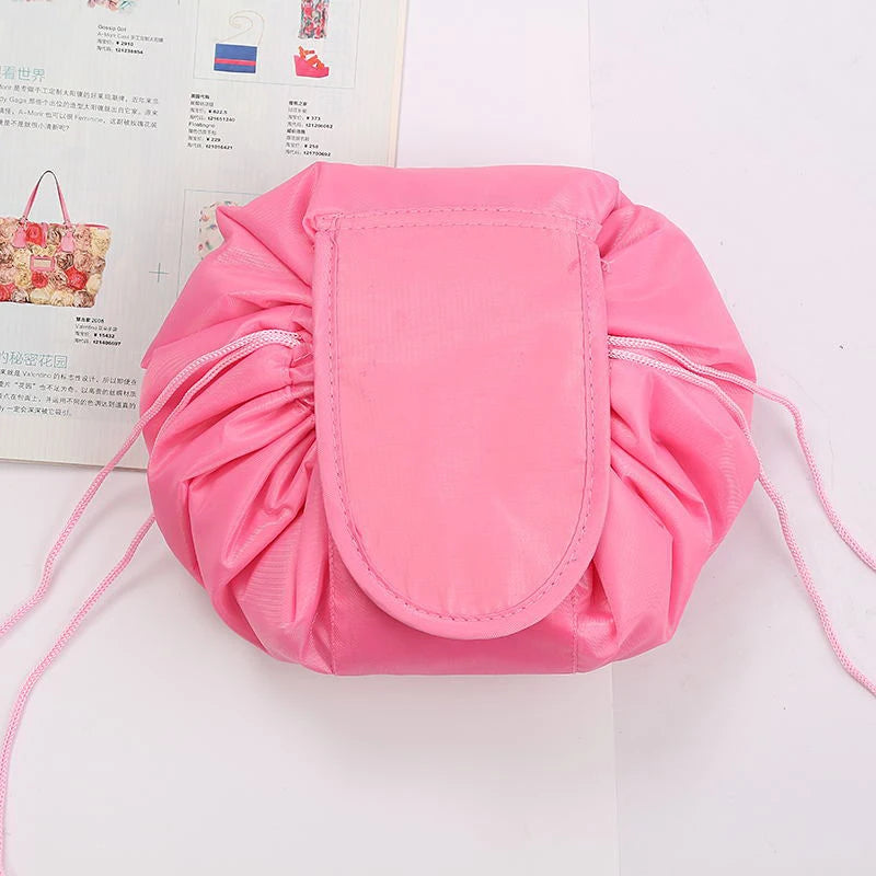 GlamFold Travel Cosmetic Bag – Waterproof Drawstring Pouch