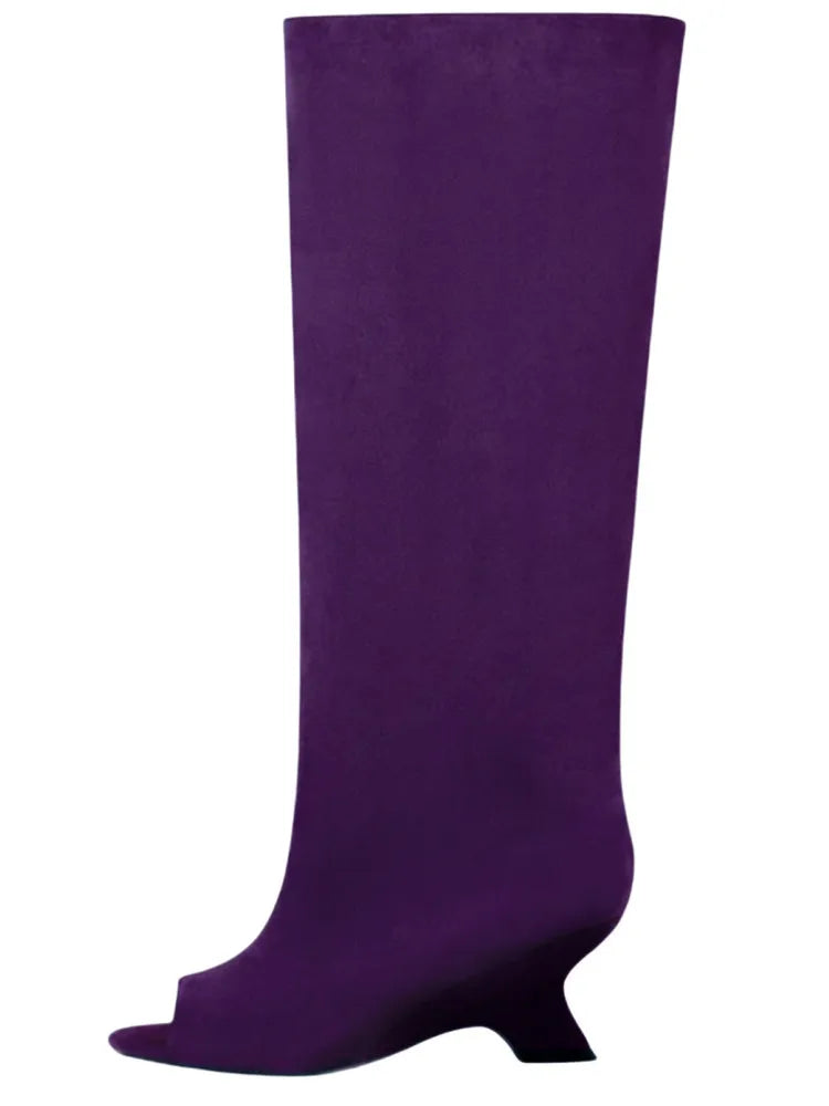 SculptStiletto™ Peep Toe Knee-High Boots