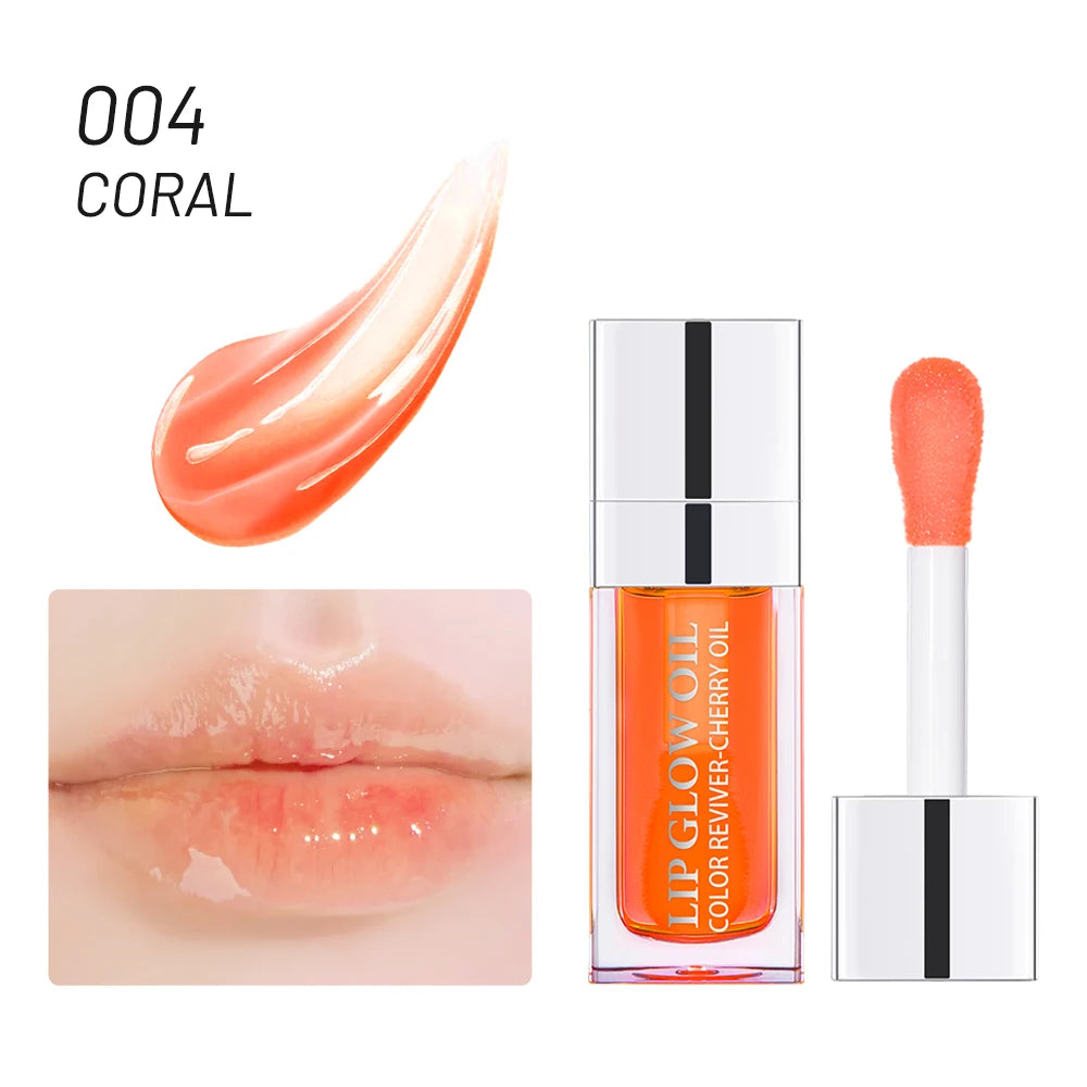 CherryCloud Lip Glow Oil – Plumping Serum Shine (6 Shades)