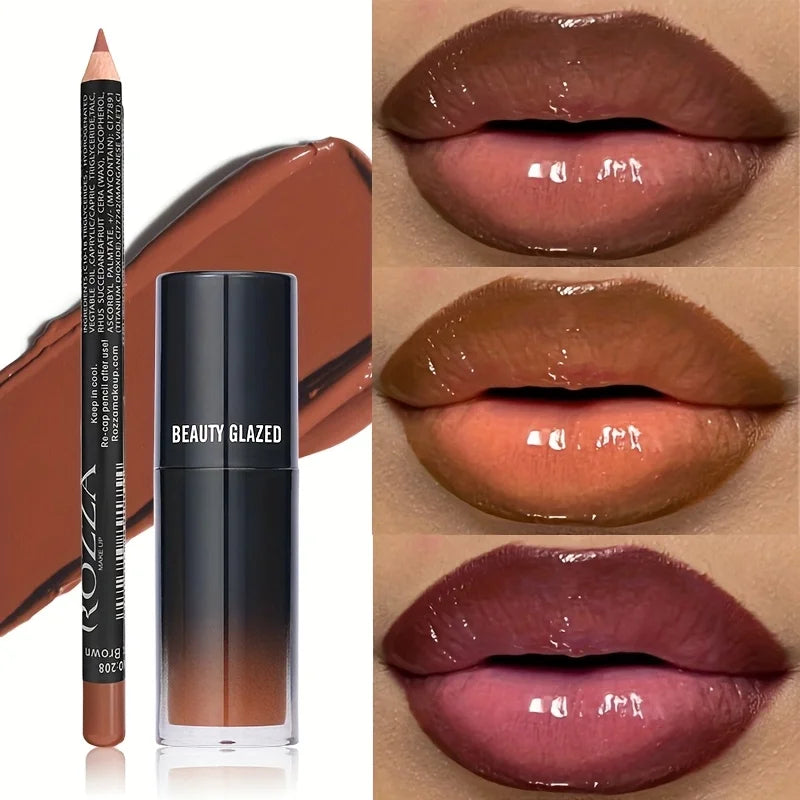 The Liora™ Matte Lip Liner and Lip Oil