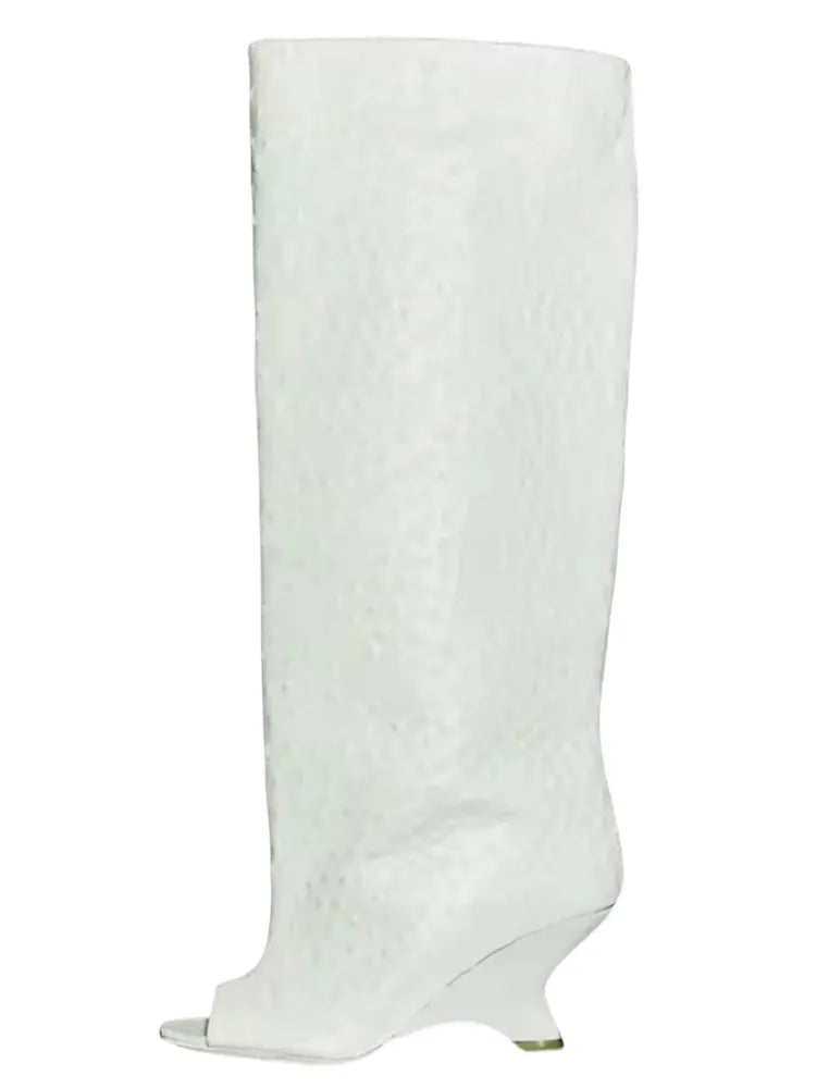 SculptStiletto™ Peep Toe Knee-High Boots