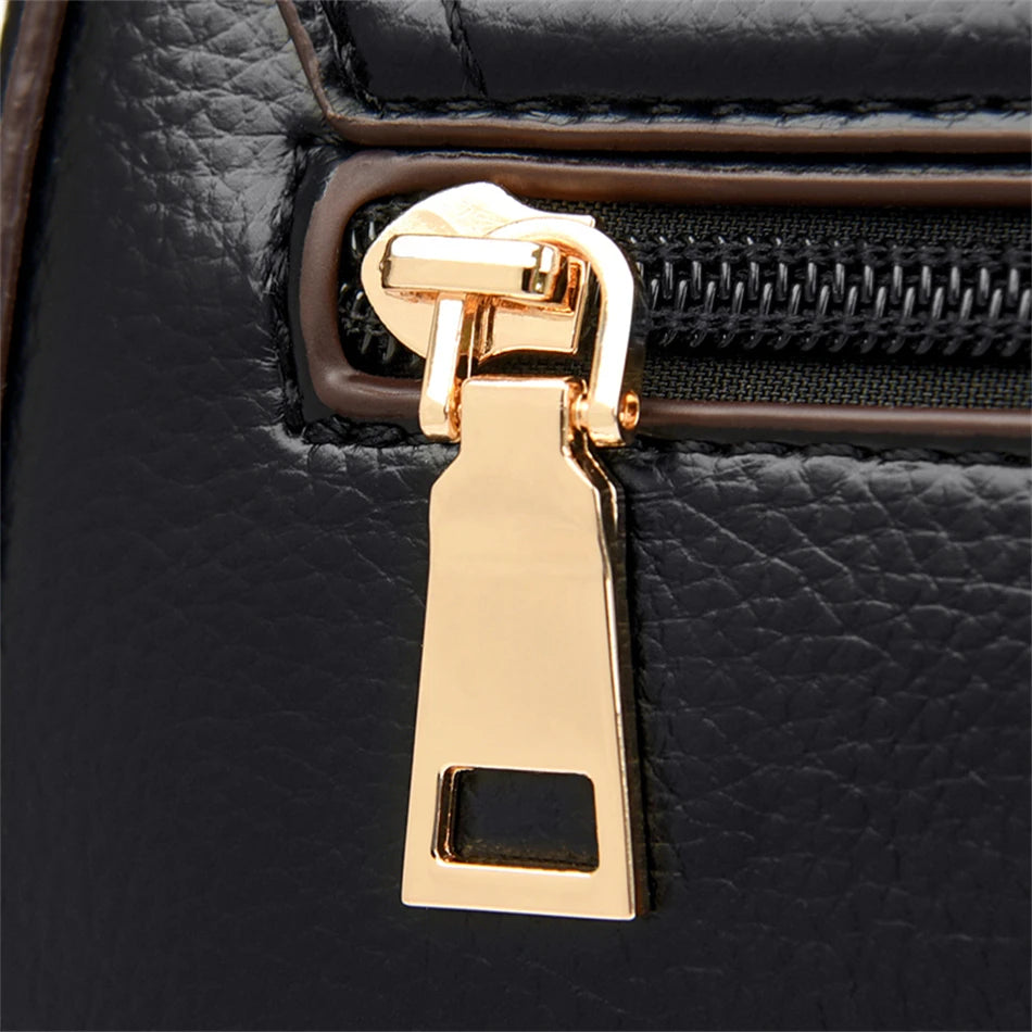 Lumière Patch Flap — Chic Microfiber Leather Shoulder Bag