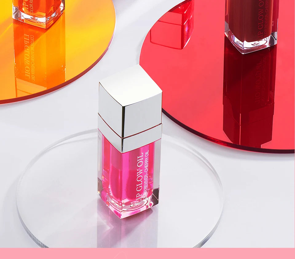 CherryCloud Lip Glow Oil – Plumping Serum Shine (6 Shades)