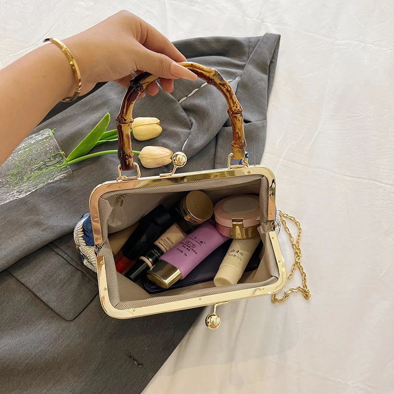 The Pearl Nomad — Canvas Tassel Shoulder & Clutch Bag