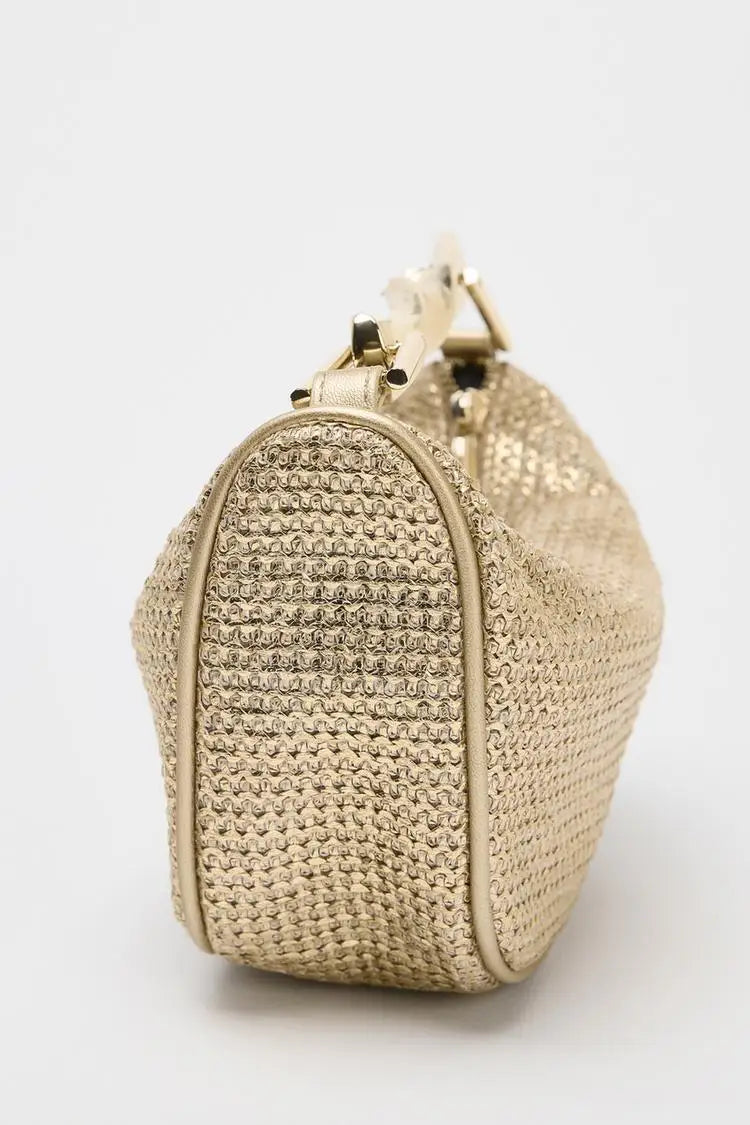 The Soleil Curve™ – Woven Half-Moon Chain Bag