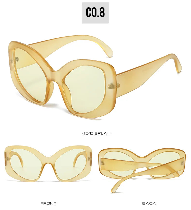 GlamGlint™ Y2K Oversized Cat Eye Sunglasses