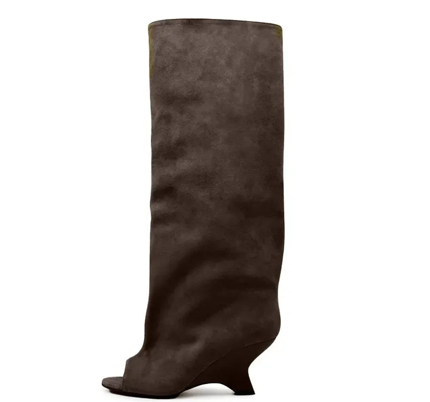 SculptStiletto™ Peep Toe Knee-High Boots