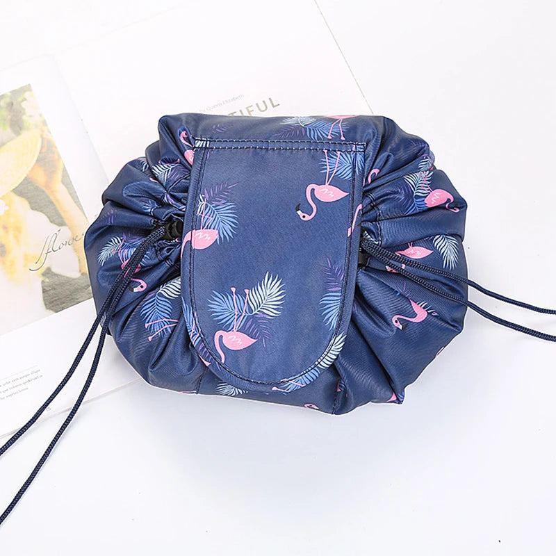 GlamFold Travel Cosmetic Bag – Waterproof Drawstring Pouch