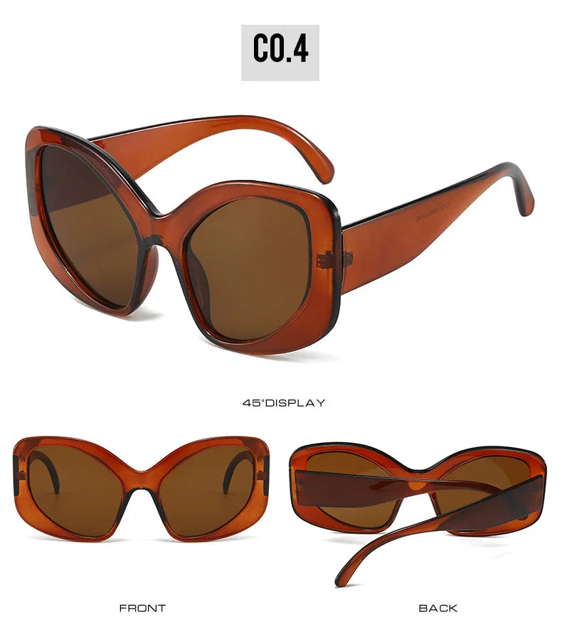 GlamGlint™ Y2K Oversized Cat Eye Sunglasses