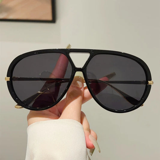 SkySheen Gradient Shades – Oversized UV400 Pilot Sunnies