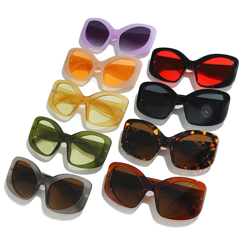 GlamGlint™ Y2K Oversized Cat Eye Sunglasses