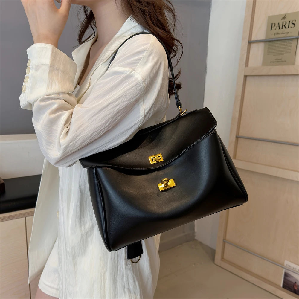 Marcelli Soft-Touch Shoulder Tote