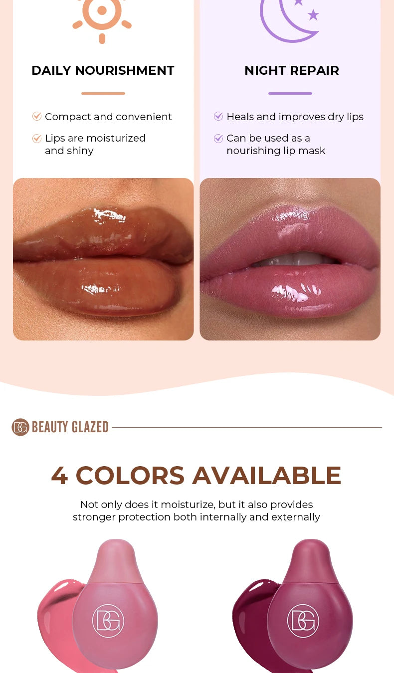 HydraGlossy™ Long-Lasting Lip Gloss by Beauty Glazed