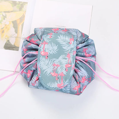 GlamFold Travel Cosmetic Bag – Waterproof Drawstring Pouch
