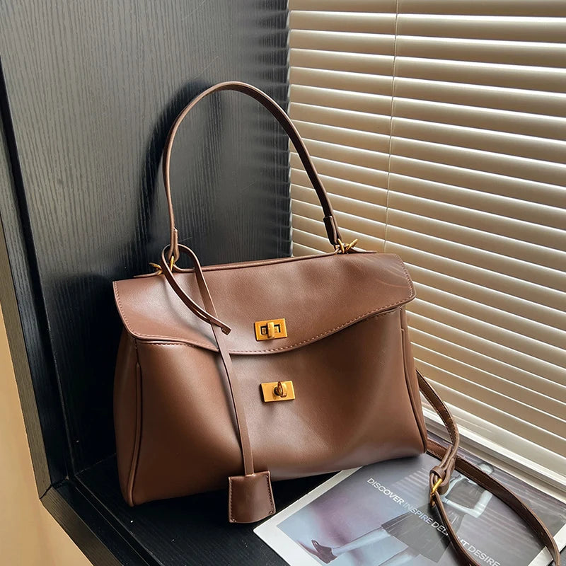 Marcelli Soft-Touch Shoulder Tote