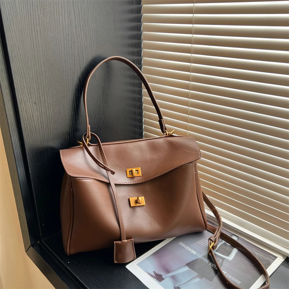 Marcelli Soft-Touch Shoulder Tote