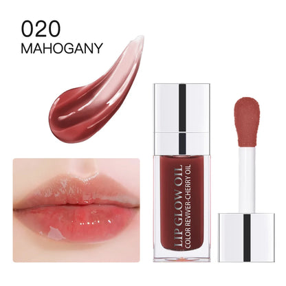 CherryCloud Lip Glow Oil – Plumping Serum Shine (6 Shades)