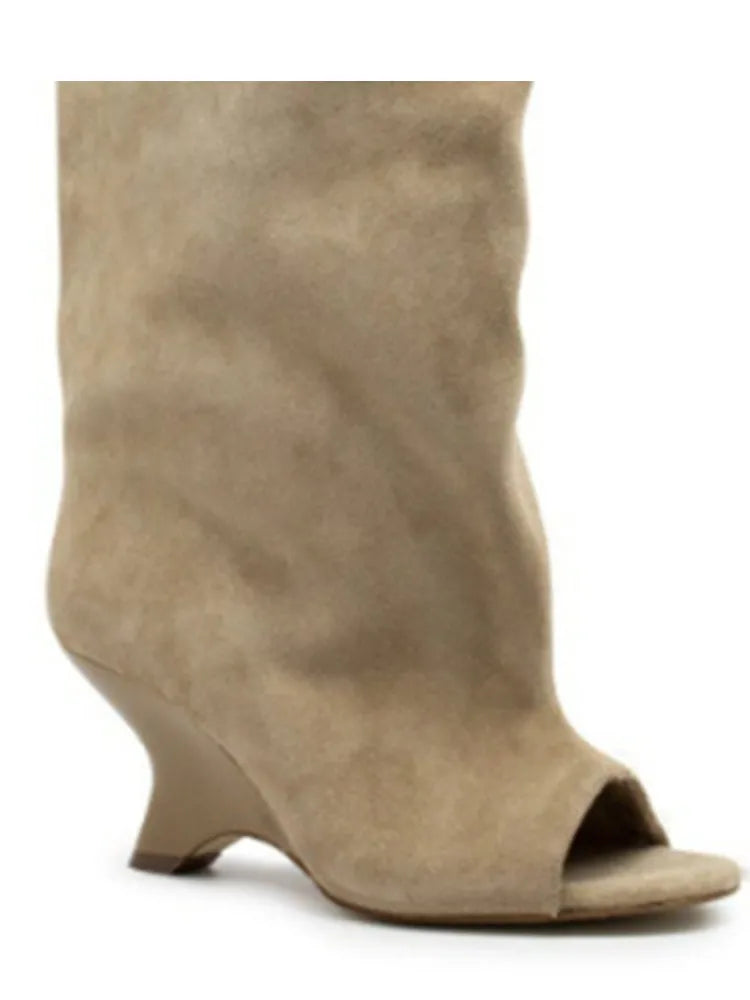 SculptStiletto™ Peep Toe Knee-High Boots