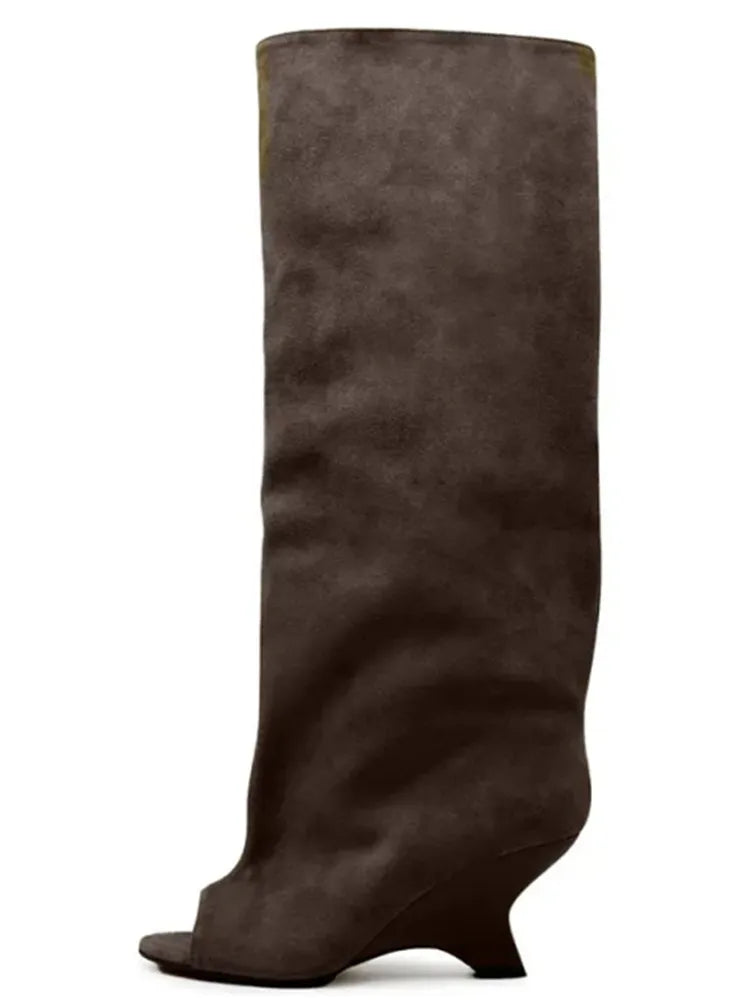 SculptStiletto™ Peep Toe Knee-High Boots