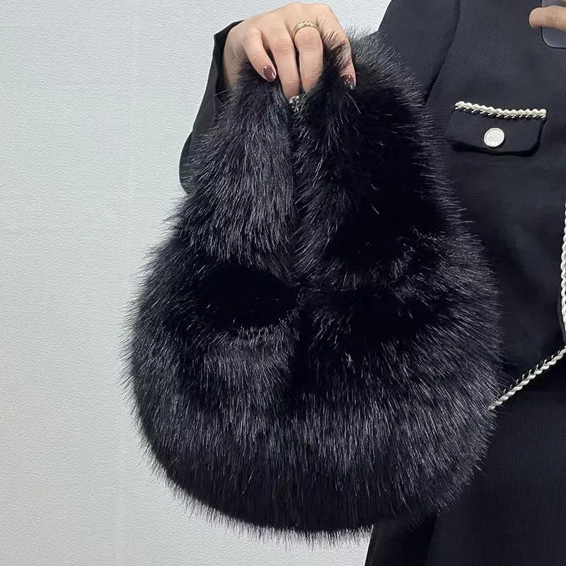 The Faye™ Faux Fur Hobo Bag