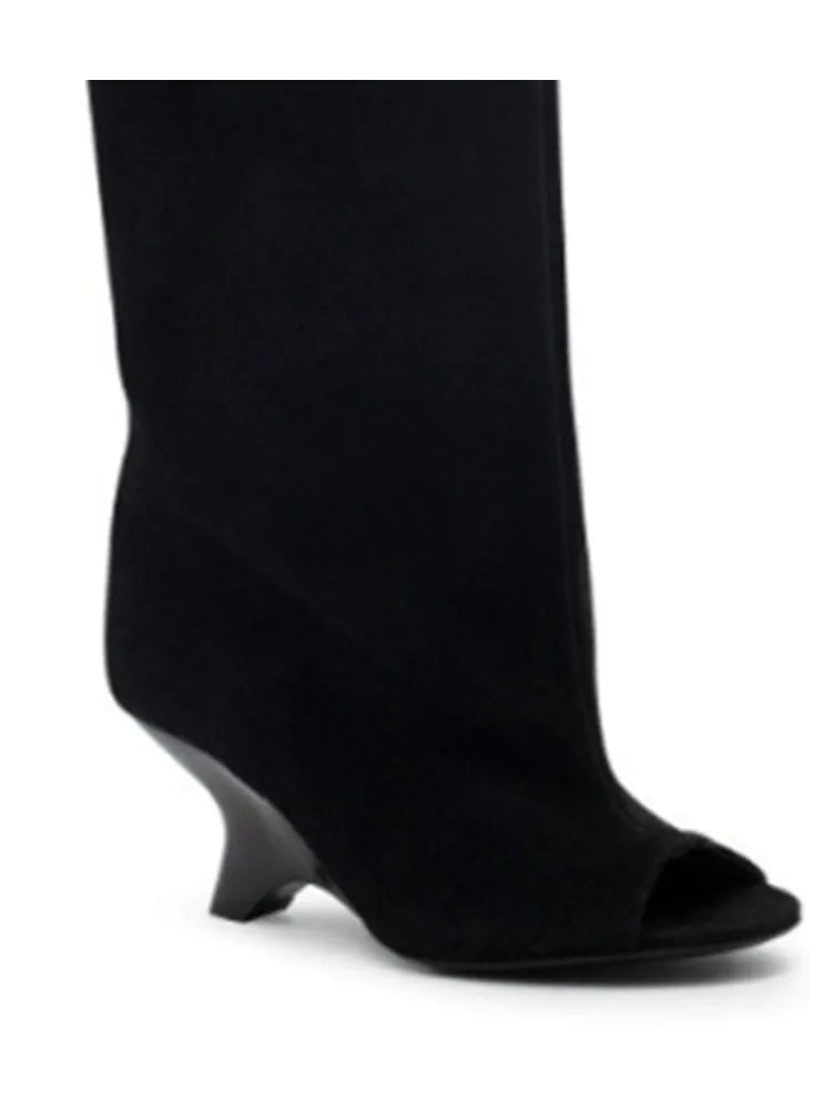 SculptStiletto™ Peep Toe Knee-High Boots