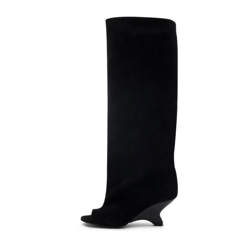SculptStiletto™ Peep Toe Knee-High Boots