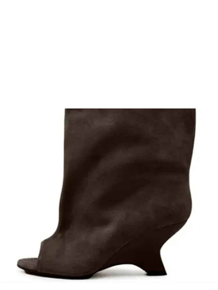 SculptStiletto™ Peep Toe Knee-High Boots