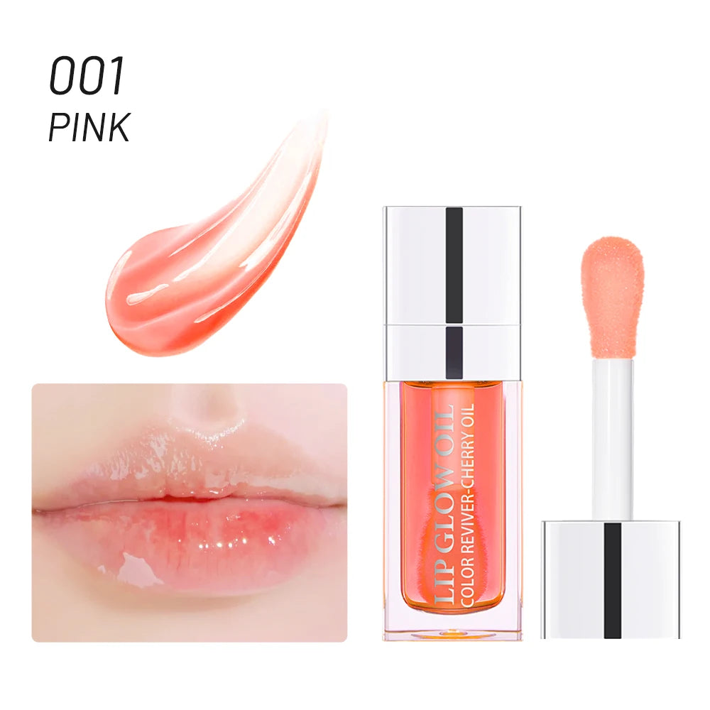 CherryCloud Lip Glow Oil – Plumping Serum Shine (6 Shades)