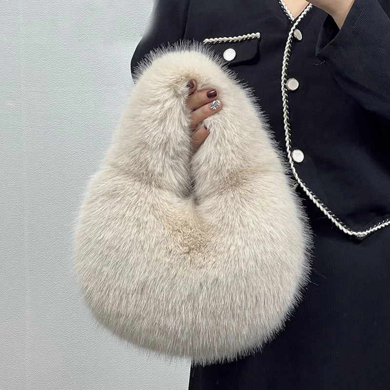 The Faye™ Faux Fur Hobo Bag