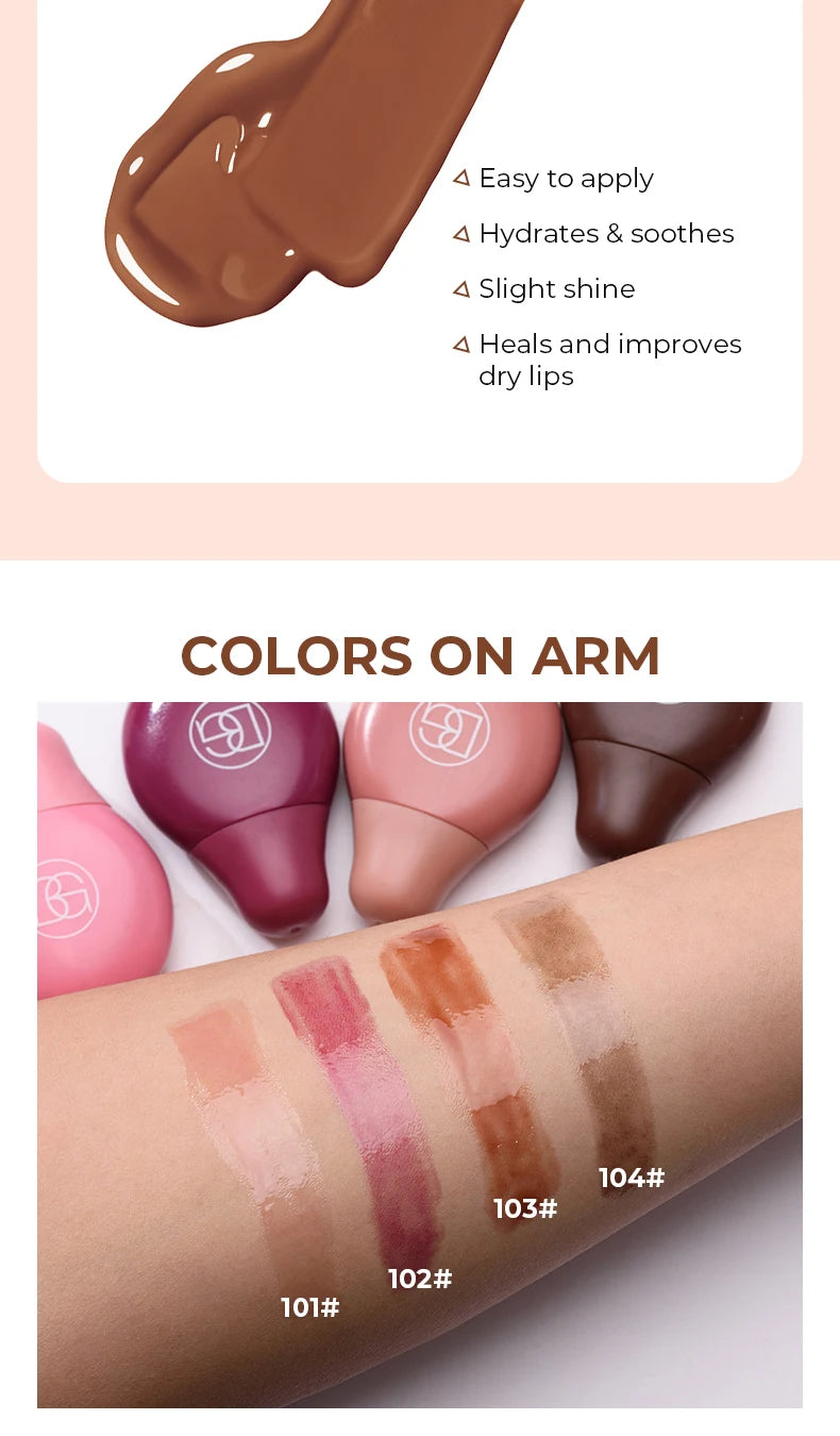 HydraGlossy™ Long-Lasting Lip Gloss by Beauty Glazed