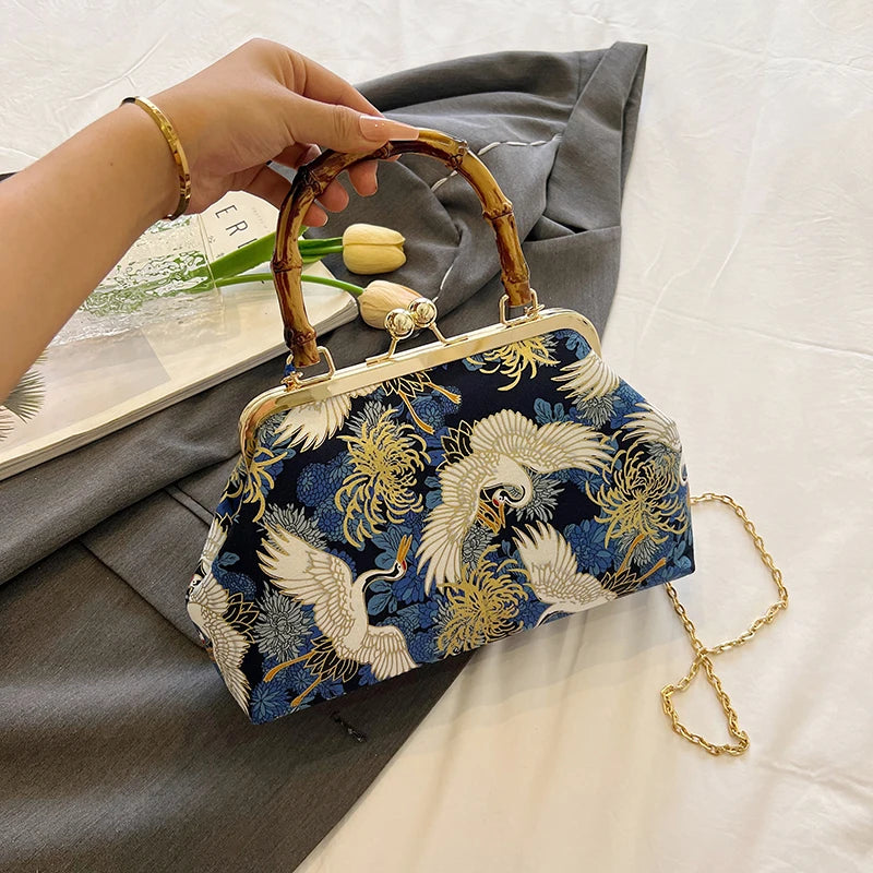 The Pearl Nomad — Canvas Tassel Shoulder & Clutch Bag