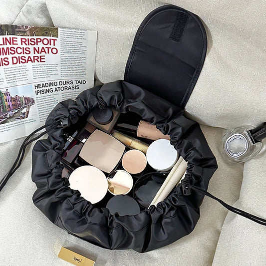 GlamFold Travel Cosmetic Bag – Waterproof Drawstring Pouch