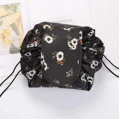 GlamFold Travel Cosmetic Bag – Waterproof Drawstring Pouch