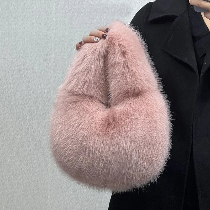 The Faye™ Faux Fur Hobo Bag