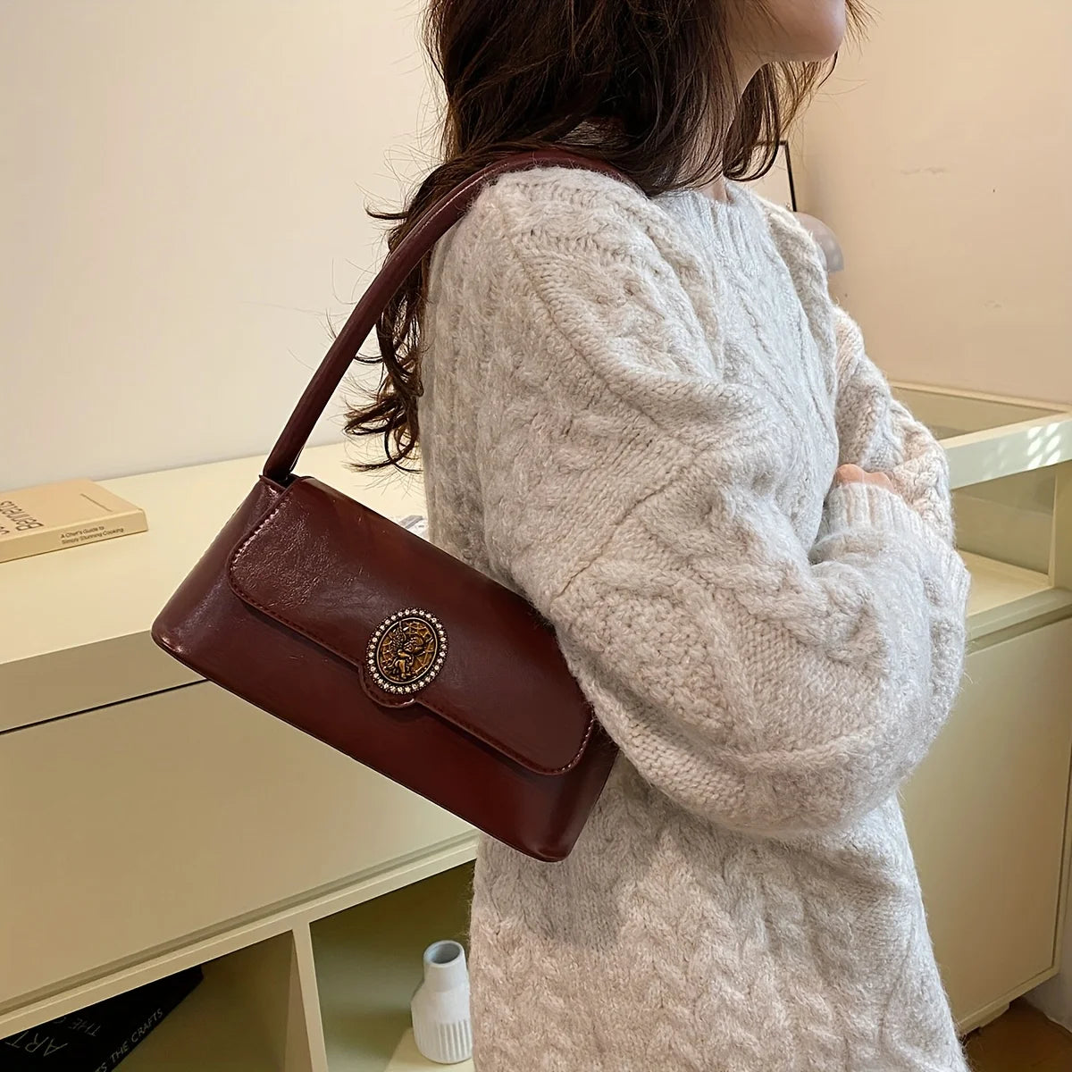 Selene™ Designer Baguette Bag