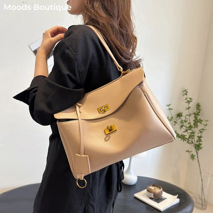 Marcelli Soft-Touch Shoulder Tote