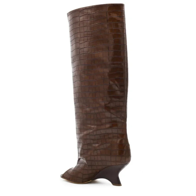SculptStiletto™ Peep Toe Knee-High Boots