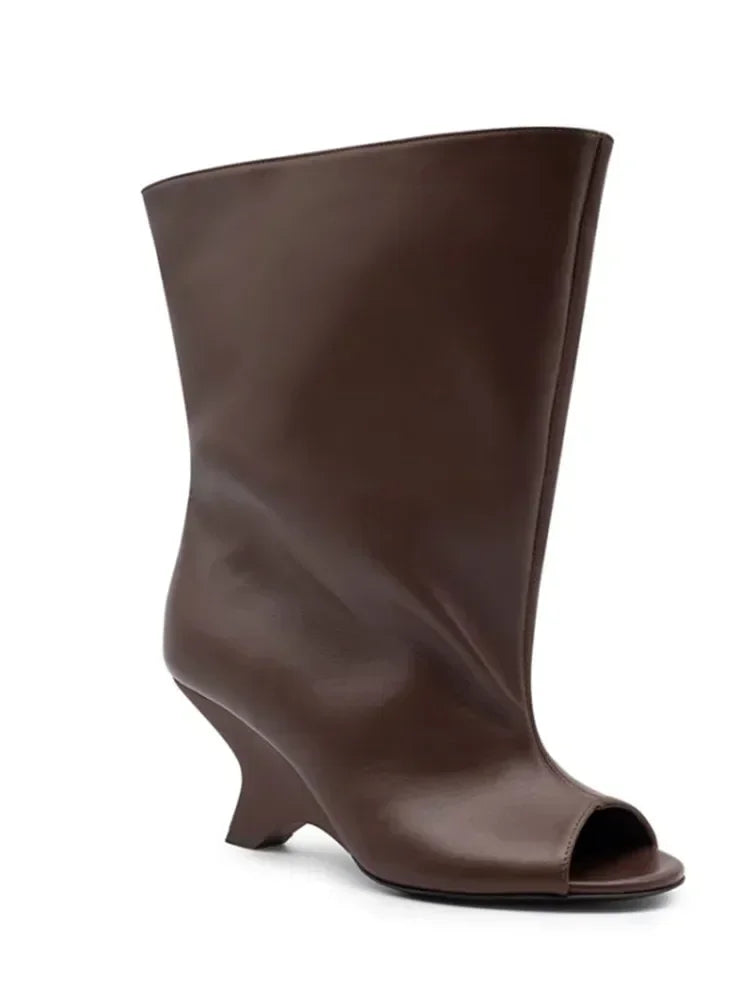 SculptStiletto™ Peep Toe Knee-High Boots