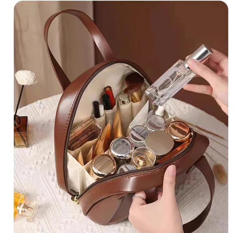 GlowCase™ PU Leather Makeup Bag – Waterproof Edition