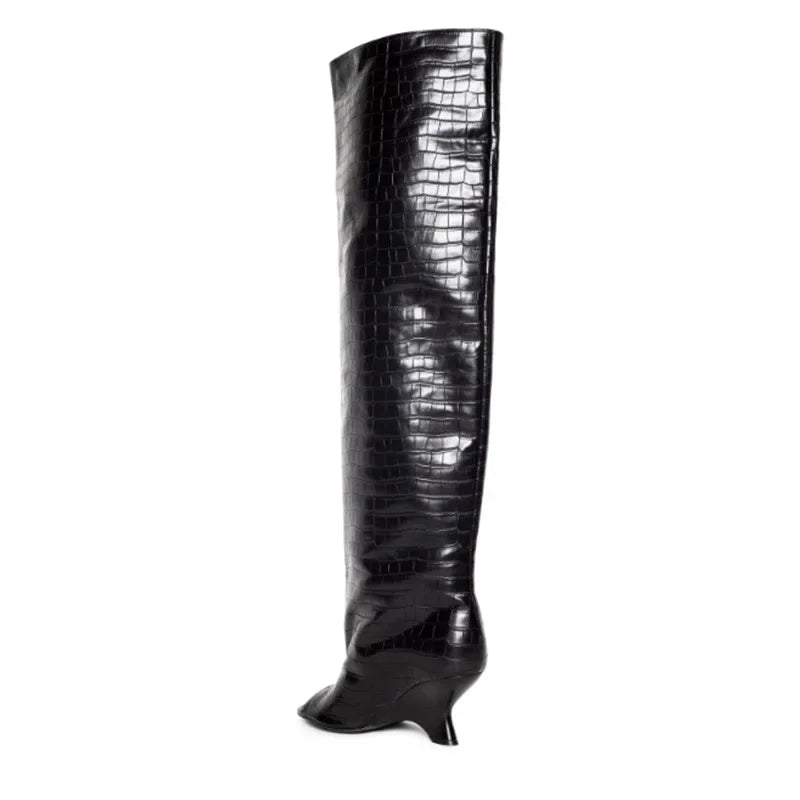 SculptStiletto™ Peep Toe Knee-High Boots