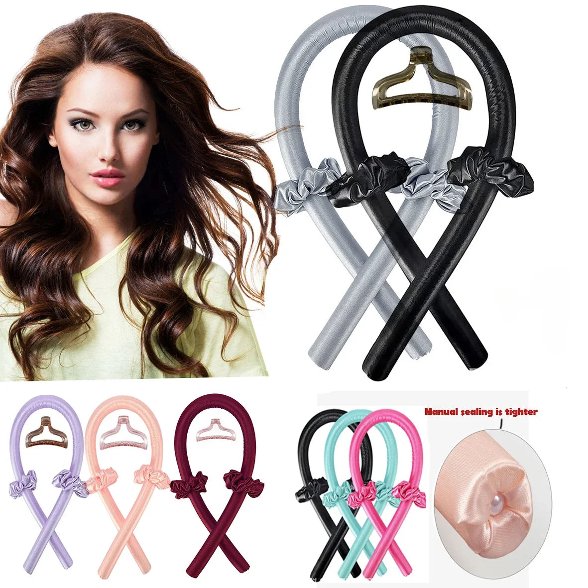 CurlEase™ Heatless Hair Ribbon Set